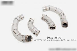 BMW M5 F90 All SS304 Cat Downpipe With Heat Shield