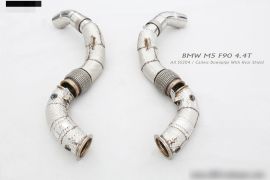 BMW M5 F90 All SS304 Catless Downpipe With Heat Shield
