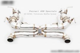 Ferrari 458 Speciale All SS304 Valvetronic Muffler Exhaust System