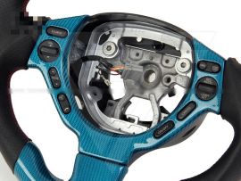 Nissan GTR R35 Blue Carbon Fiber Interior Steering Wheel