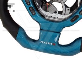Nissan GTR R35 Nismo Ver2 Blue Carbon Fiber Steering Wheel