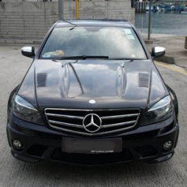 BOCA Design Carbon fiber bonnet with vents single sided 'Type 1' for MB C 63 AMG Sedan pre-facelift